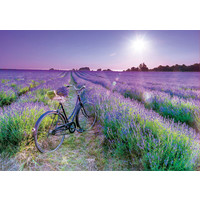 thumb-Fiets in Lavendelveld - puzzel 1000 stukjes-1