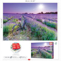 thumb-Fiets in Lavendelveld - puzzel 1000 stukjes-3