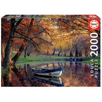 thumb-Boat on the Lake - jigsaw puzzle of 2000 pieces-1