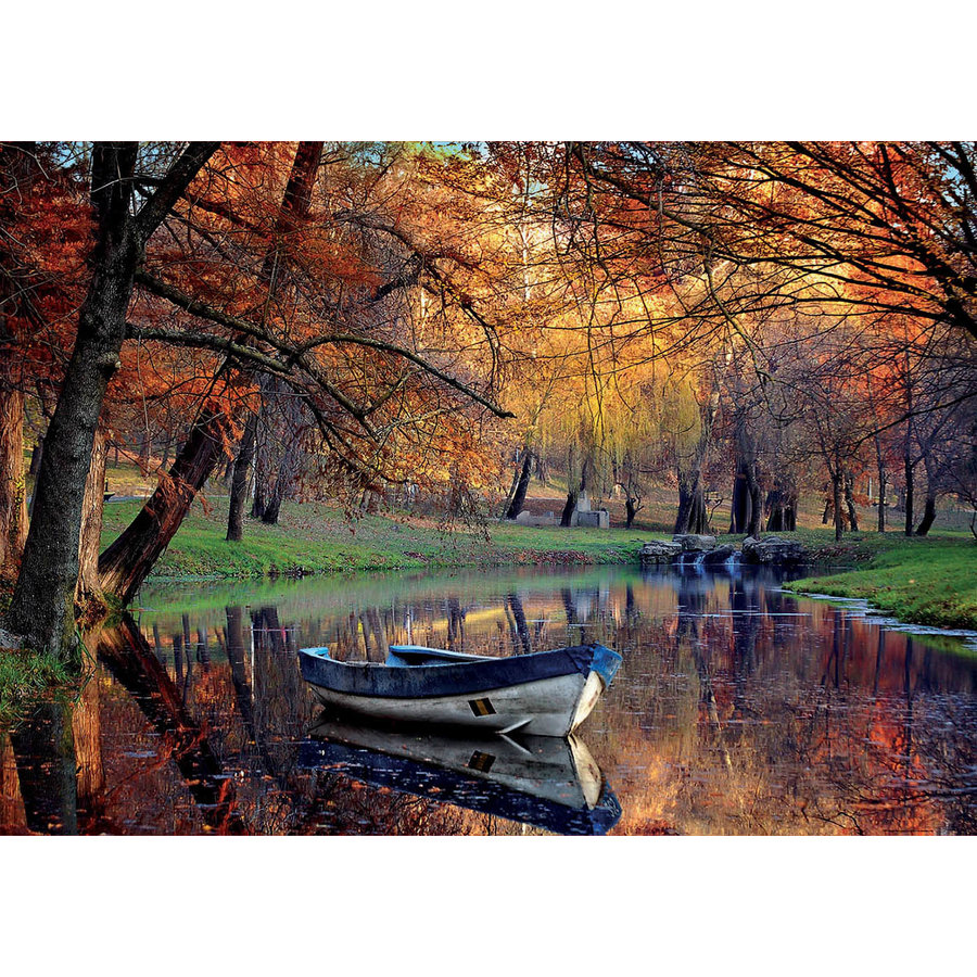 Boat on the Lake - jigsaw puzzle of 2000 pieces-2