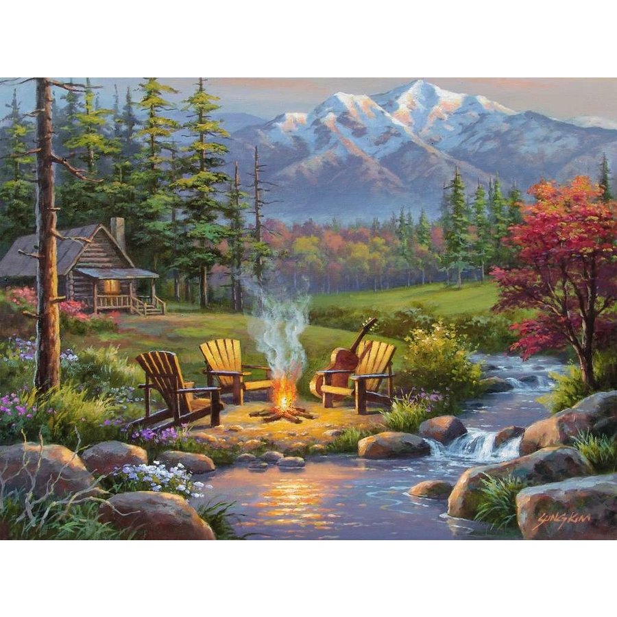 Riverside Livingroom - 750 XL pieces - jigsaw puzzle-2