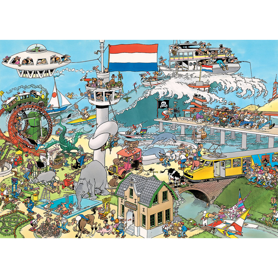 Air, Terre et Mer / Chaussée désordonnée - JVH - 2 x 1000 pièces - puzzles-3