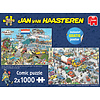 Jumbo Air, Terre et Mer / Chaussée désordonnée - JVH - 2 x 1000 pièces - puzzles