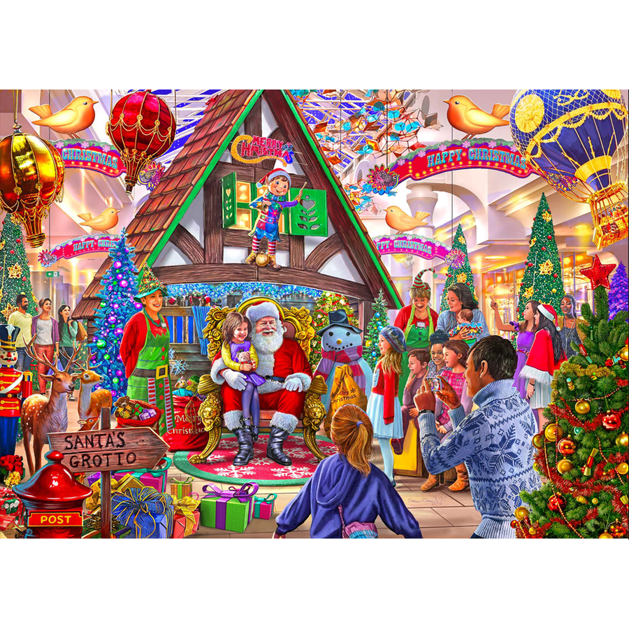 Visit Santa  - jigsaw puzzle of 1000 pieces-2