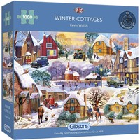 thumb-Winter Cottages - puzzel van 1000 stukjes-1