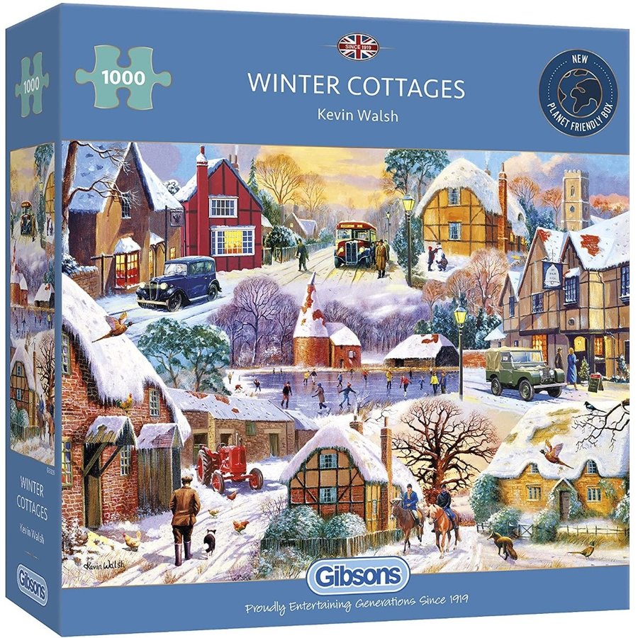 Winter Cottages - jigsaw puzzle of 1000 pieces-1