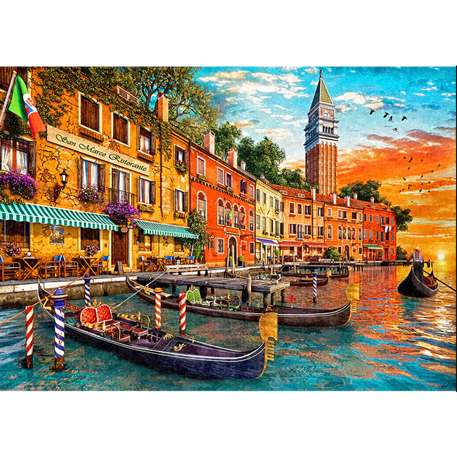 Coucher de soleil à San Marco - puzzle de 1000 pièces-2