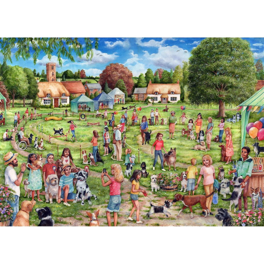 The Village Dog Show - jigsaw puzzle of 1000 pieces-2