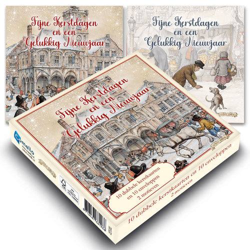  Comello  10 Kerstkaartjes - Anton Pieck - Doosje versie 6 