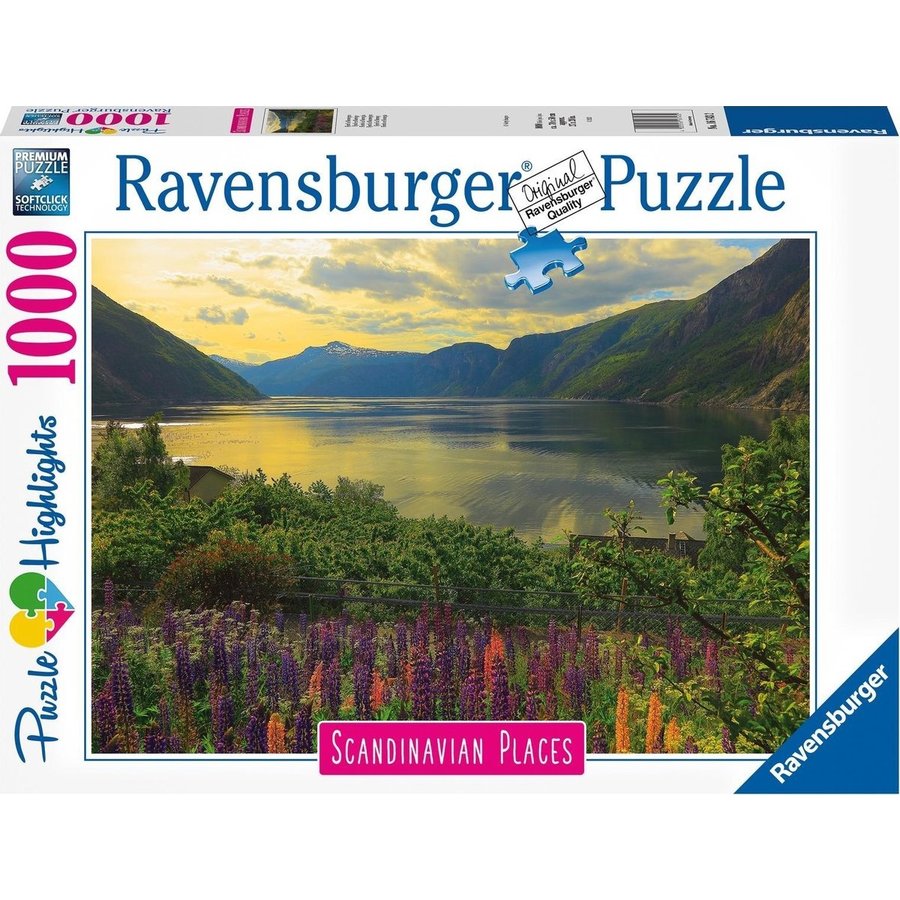 Fjord in Noorwegen - puzzel van  1000 stukjes-1