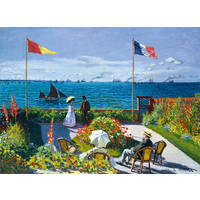 thumb-Claude Monet - Terrasse à Sainte-Adresse - puzzle de 3000 pièces-1