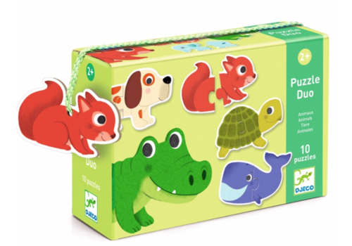 Djeco Puzzle duo - Animals - 10 x 2  pieces   Djeco Puzzle duo - Animals - 10 x 2  pieces