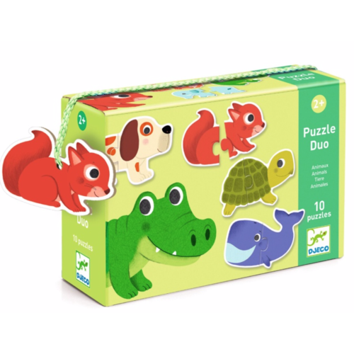  Djeco Puzzle duo - Animals - 10 x 2  pieces 