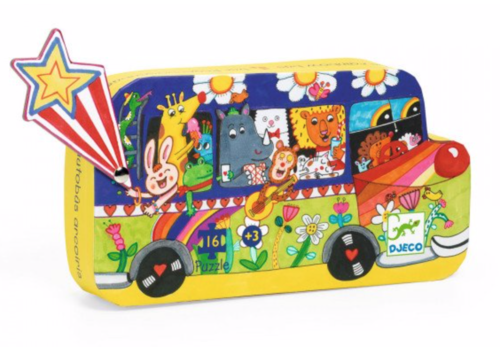  Djeco The rainbow bus - 16 pieces 