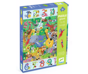 Djeco Jungle - from 1 to 10 - 54 pieces