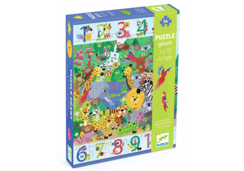  Djeco Jungle - from 1 to 10 - 54 pieces 