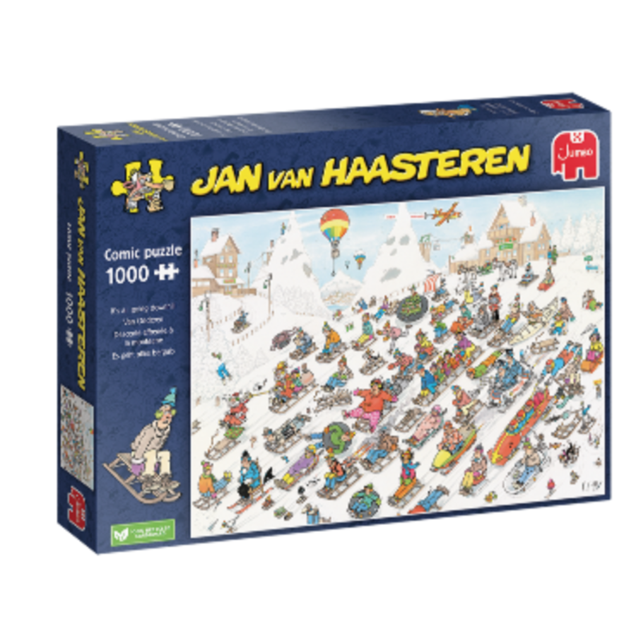 Descente effrénée à la montagne - Jan van Haasteren - puzzle de 1000 pièces-2
