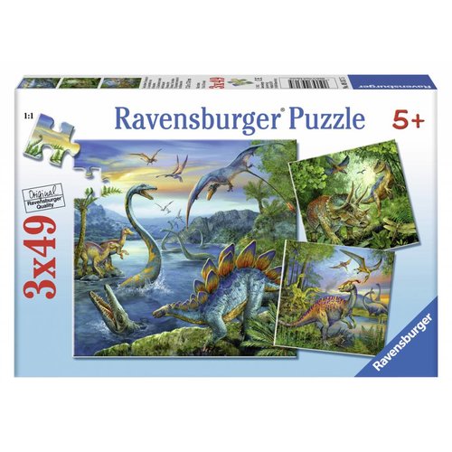 Ravensburger Dinosauriërs - 3 x 49 stukjes 