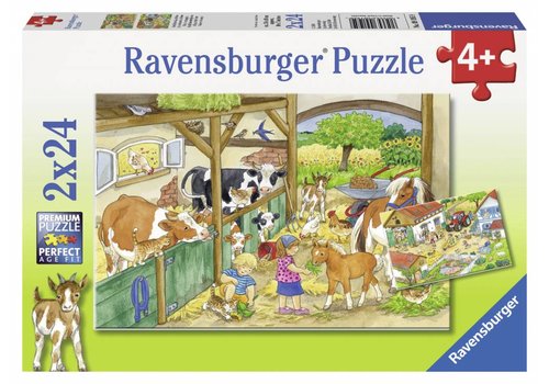  Ravensburger Joyeuse vie à la campagne - 2 x 24 pièces 