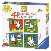 thumb-Miffy -  4 childrens puzzles of 6 + 9 + 12 + 16 pieces-6