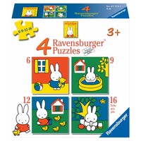 thumb-Miffy / Nijntje -  4 puzzles d'enfants de 6 + 9 + 12 + 16 pièces-1