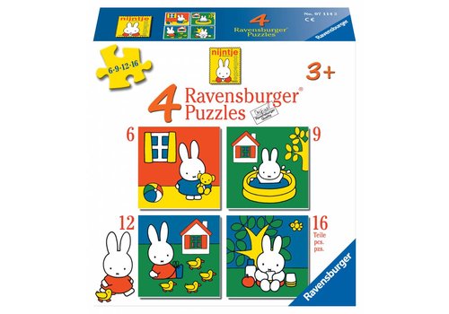  Ravensburger Miffy / Nijntje -  6 + 9 + 12 + 16 pièces 