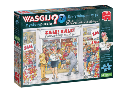  Jumbo PRE-ORDER - Wasgij Retro Mystery 7 - Everything must go - 1000 pieces 