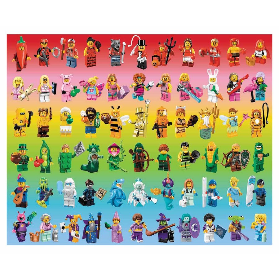 LEGO - Minifigure Rainbow - puzzel - 1000 stukjes-2