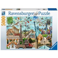 thumb-Big City Collage - puzzel van 5000 stukjes-1