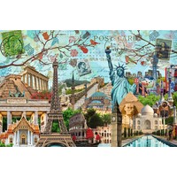 thumb-Big City Collage - jigsaw puzzle of 5000 pieces-2