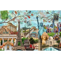 thumb-Big City Collage - puzzle de 5000 pièces-2