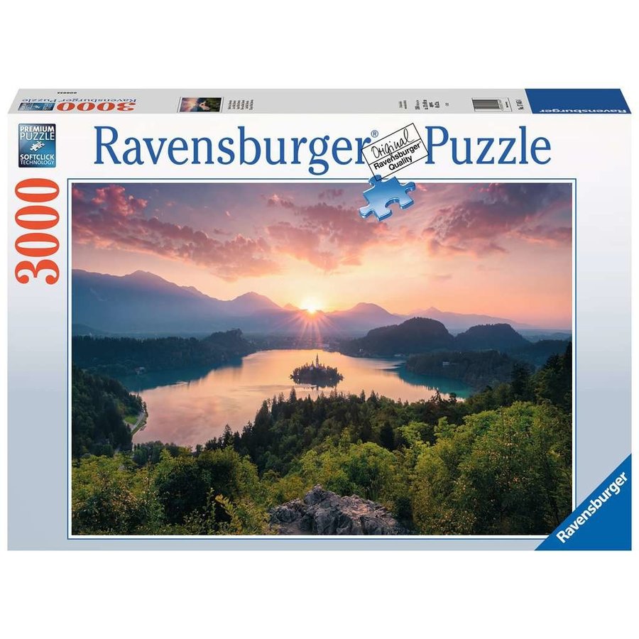 Meer van Bled, Slovenië - puzzel van 3000 stukjes-3