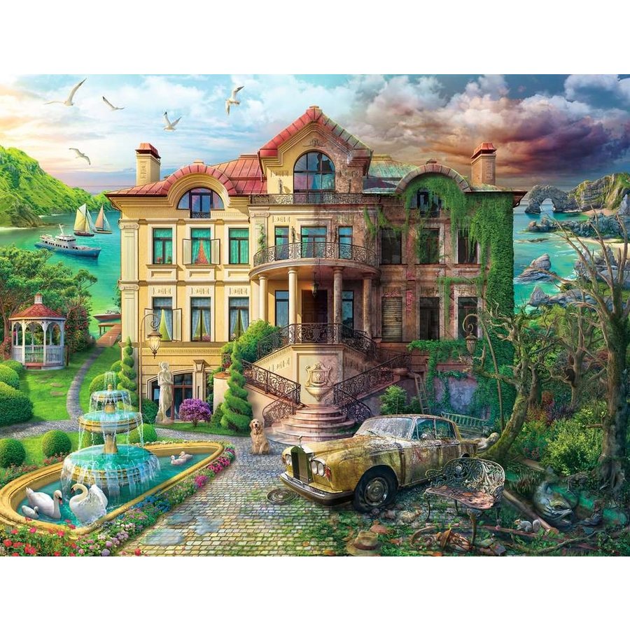 Manor house through time - puzzle of 2000 pieces-2
