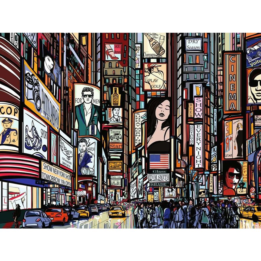 Colourful New York - puzzle of 1000 pieces-2