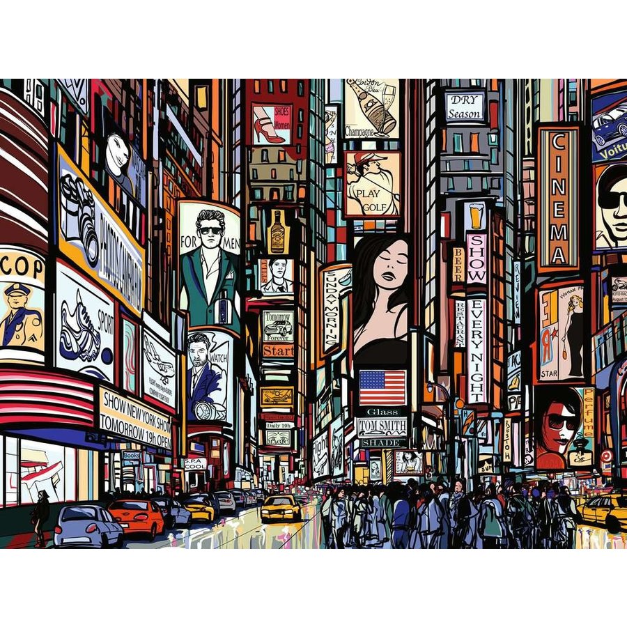 Kleurrijk New York - puzzel van  1000 stukjes-2