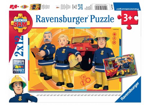  Ravensburger Fireman SAM in action - 2 x 12 pieces 