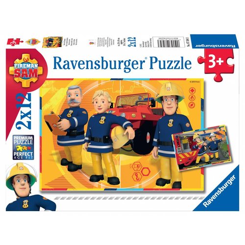  Ravensburger Fireman SAM in action - 2 x 12 pieces 