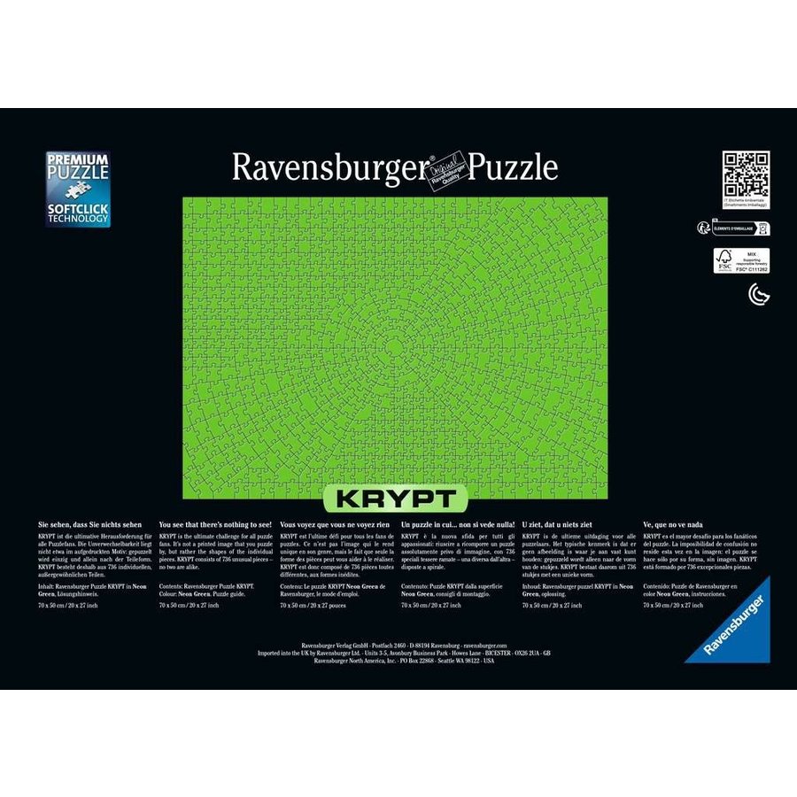 Krypt - Neon Green - puzzle of 736 pieces-2