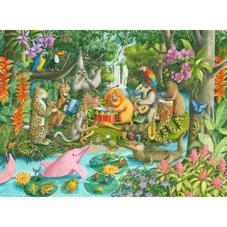 L'orchestre de la jungle - puzzle de 100 pièces-2