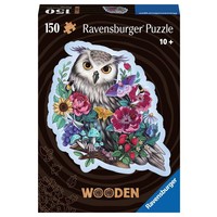 thumb-Hibou secret - Puzzle de contour en bois - 150 pièces-1