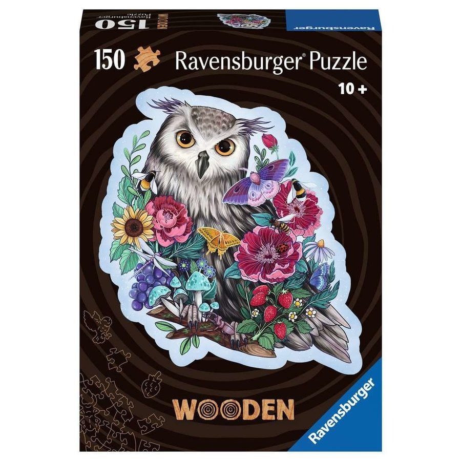Ravensburger 17511 Jigsaw WOODEN Puzzle Shaped MISTERIOUS OWL 150 pcs. NEW  BOX