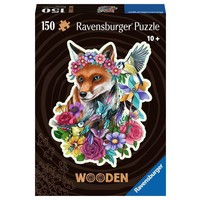 thumb-Furry Fox - Wooden Contour Puzzle - 150 pieces-1