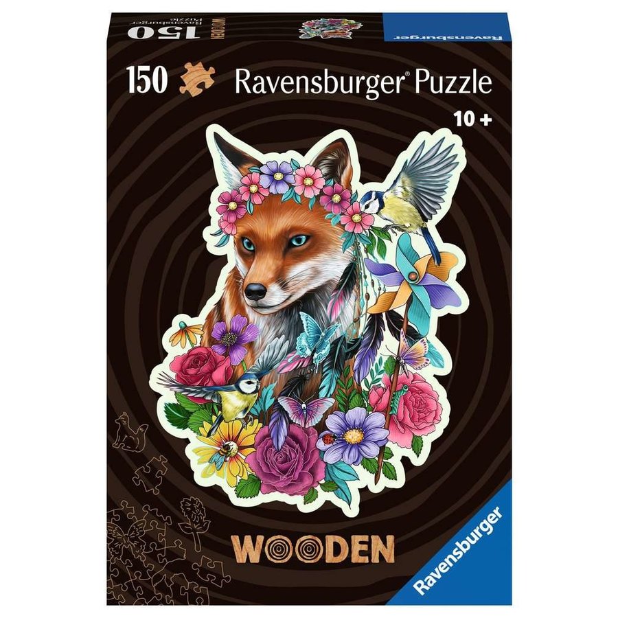 Furry Fox - Wooden Contour Puzzle - 150 pieces-1