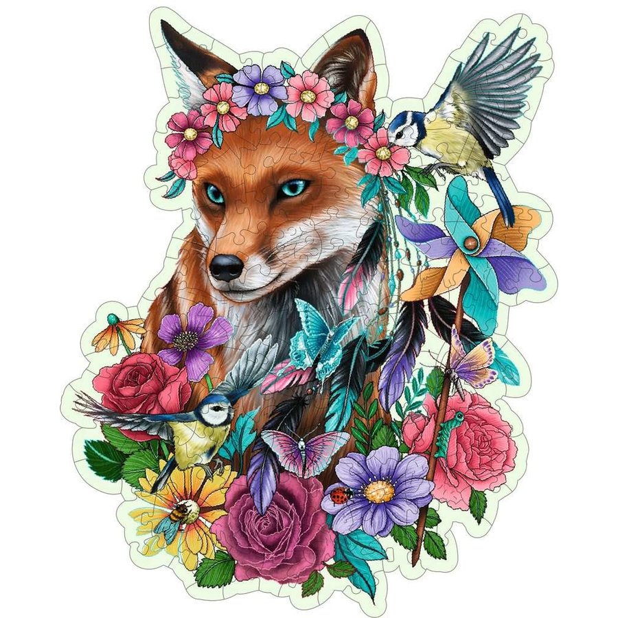 Furry Fox - Wooden Contour Puzzle - 150 pieces-2