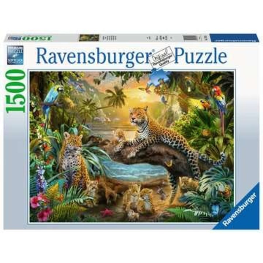 Luipaarden in de jungle - puzzel van 1500 stukjes-1