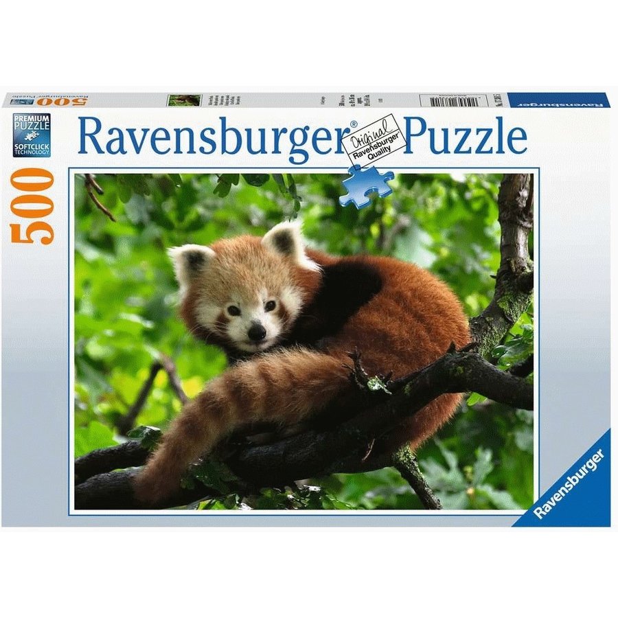 Schattige rode panda - puzzel van 500 stukjes-1