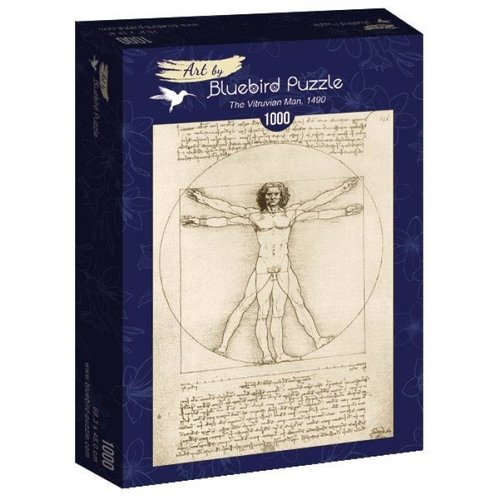  Bluebird Puzzle Leonardo Da Vinci - The Vitruvian Man - 1000 stukjes 