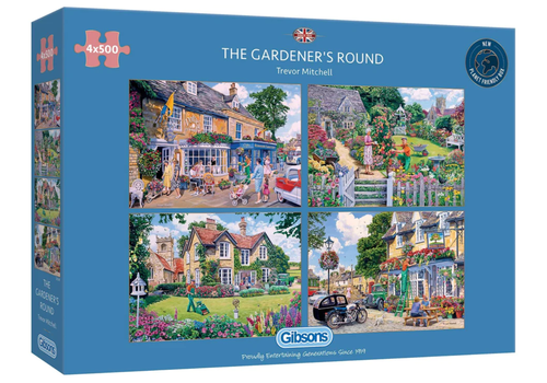  Gibsons The Gardener's Round - 4 puzzles of 500 pieces 