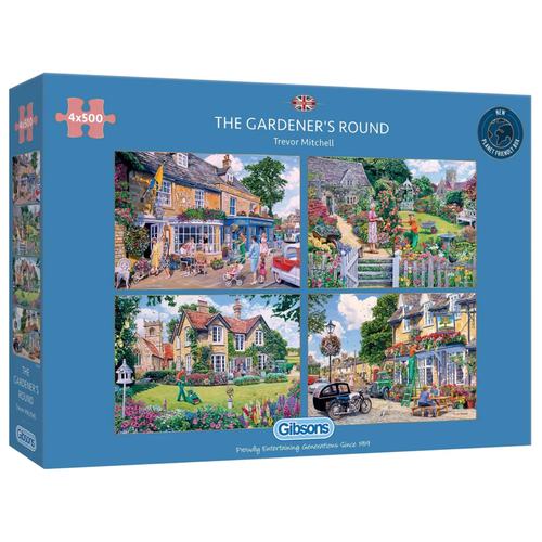  Gibsons The Gardener's Round - 4 puzzles of 500 pieces 