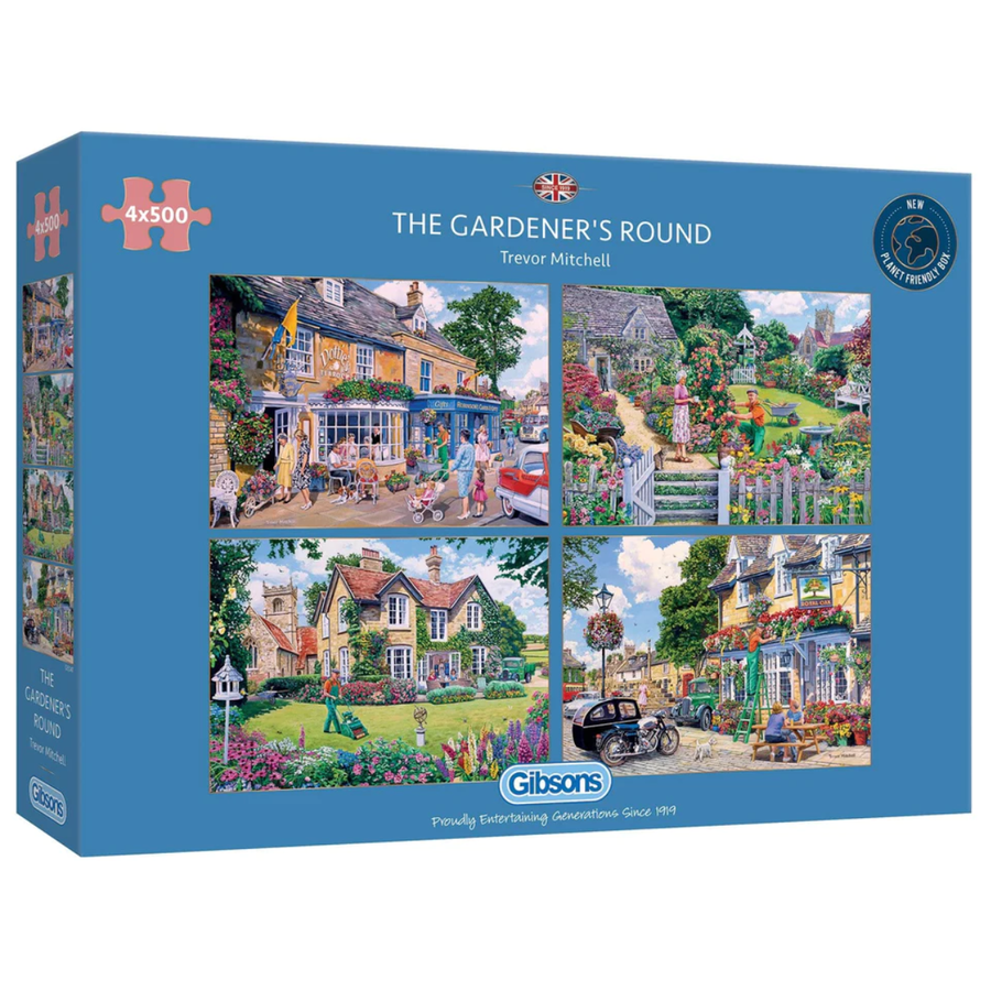 Une journée avec le jardinier - 4 puzzles de 500 pièces-1